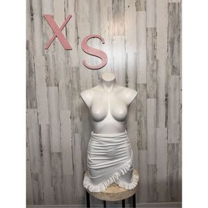 White mini skirt size XS
